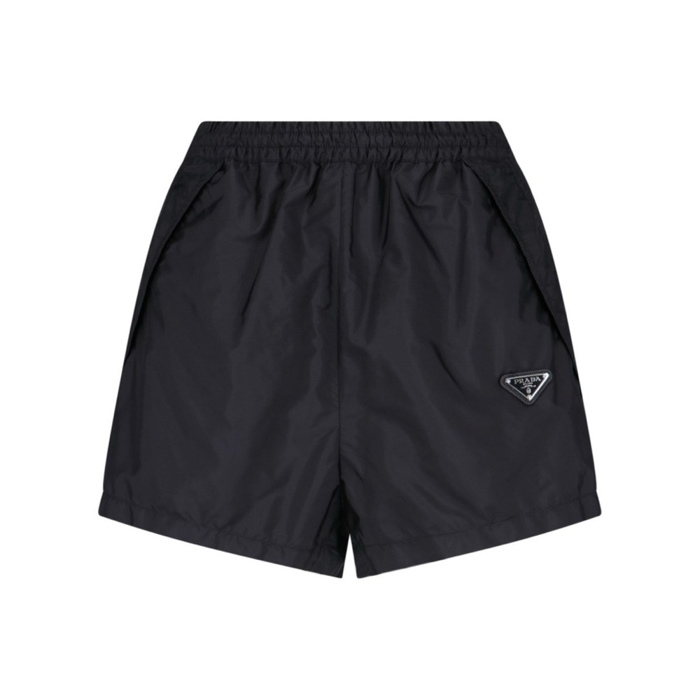 NWT Prada Light Re-Nylon Black Shorts Size 38